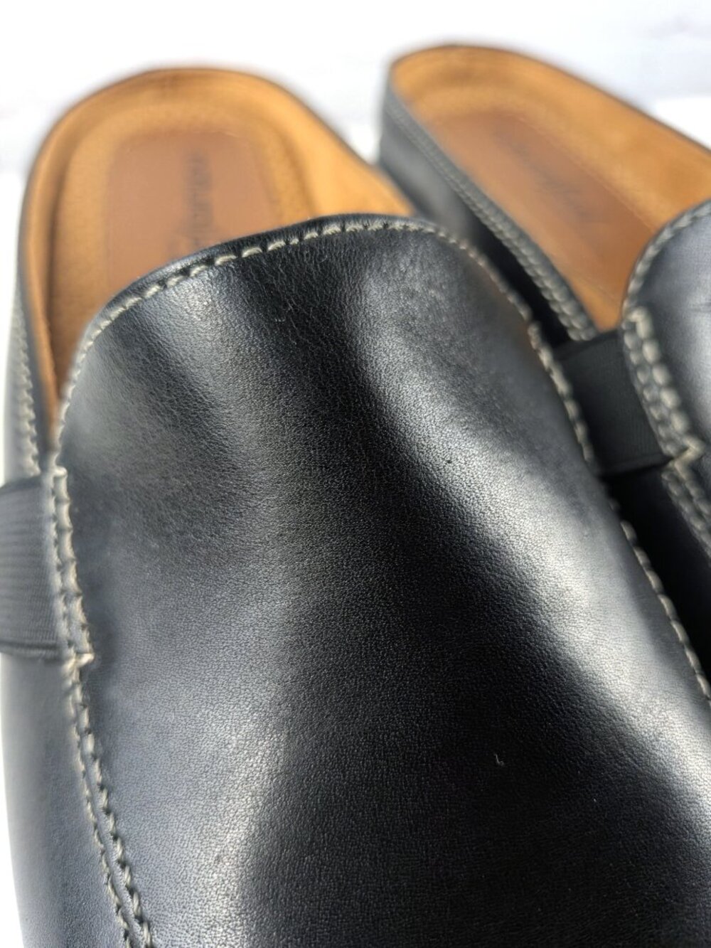 Natural Soul by Naturalizer Black Leather Slip-on Mule Flats 7.5 - Picture 10 of 10